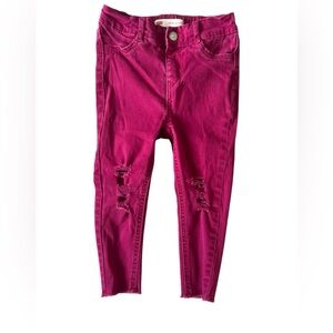 Levi’s Baby Girl Super Skinny Distressed Pink Jeans | 24M